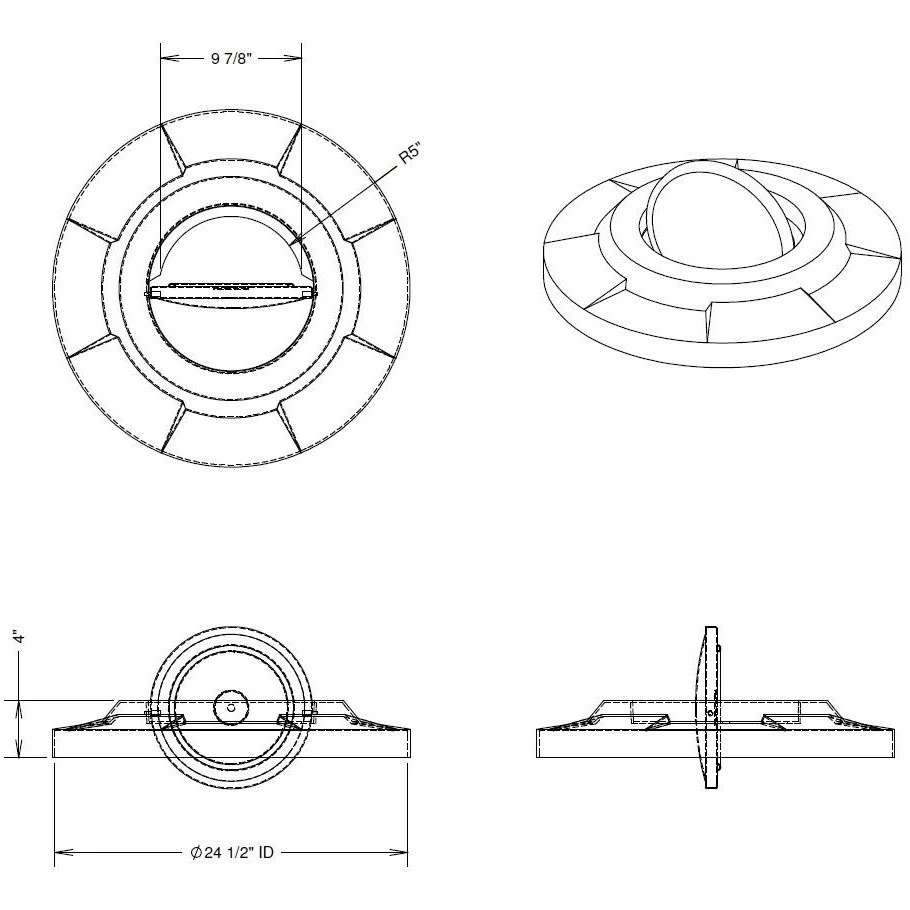 55 Gallon Drum Green Plastic Bug Barrier Trash Receptacle Lid - Image 2