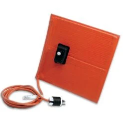 BriskHeat® 12" X 12" Heavy-Duty Silicone Rubber Heating Blanket For Plastic, Adj. Thermostat, Up To 160°F W/Adhesive Backing, 120V, 180W