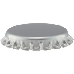 Silver Beer Bottle Caps, Oxygen Absorbing, 26 Mm Pry-Off Crown, 10,000/cs