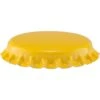Yellow Beer Bottle Caps, Oxygen Absorbing, 26 Mm Pry-Off Crown, 10,000/cs